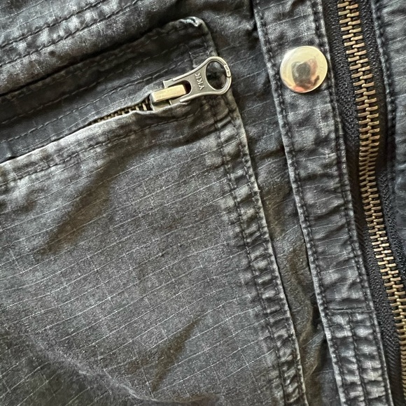 FREE PEOPLE Washed Black Mini Denim Skirt Size 6 - Picture 6 of 6